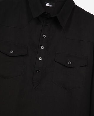 The Kooples HOMME BLACK chemise style polo noire