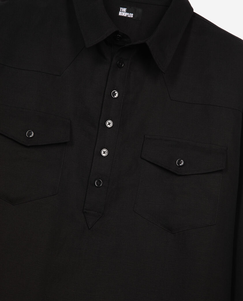 The Kooples MEN BLACK black polo shirt