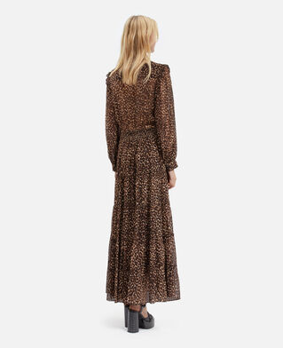 The Kooples F LEOPARD leopard print long dress