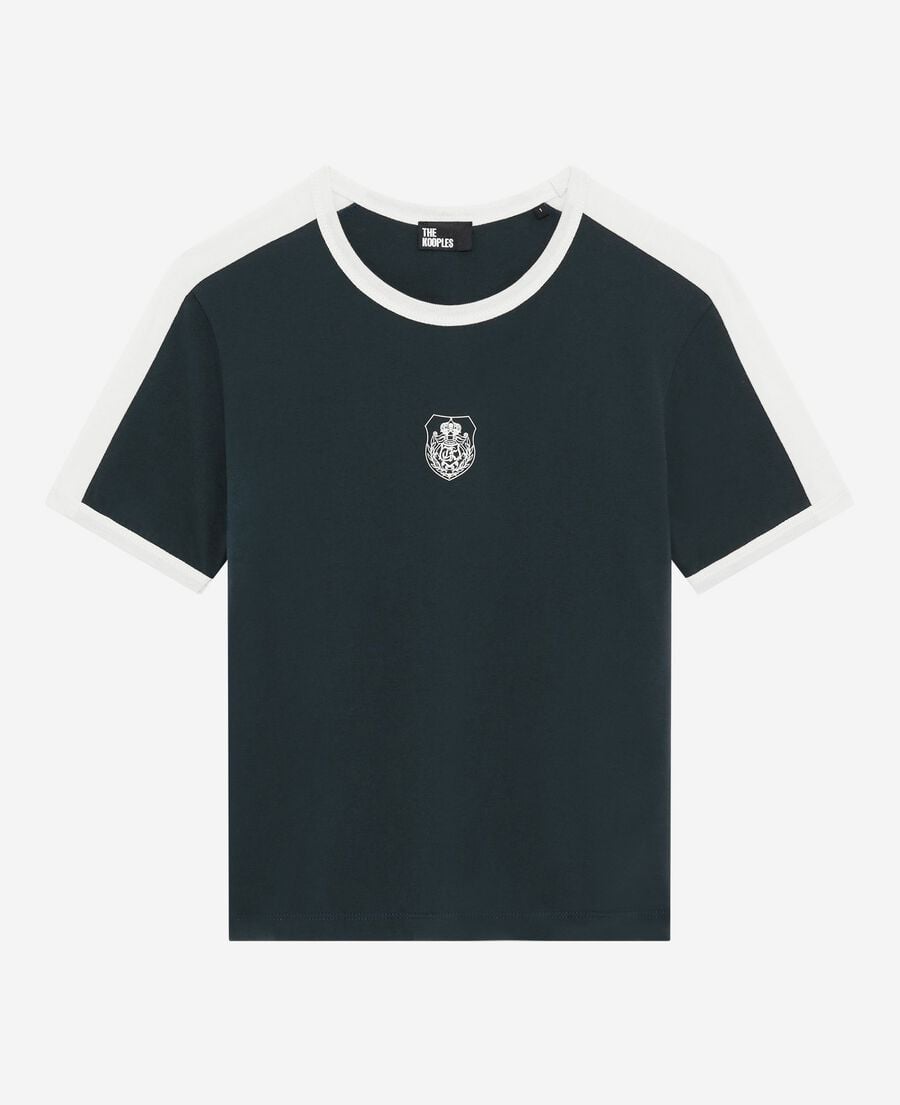 The Kooples F FOREST t-shirt with dark green coat of arms