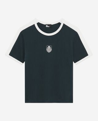 The Kooples F FOREST t-shirt with dark green coat of arms