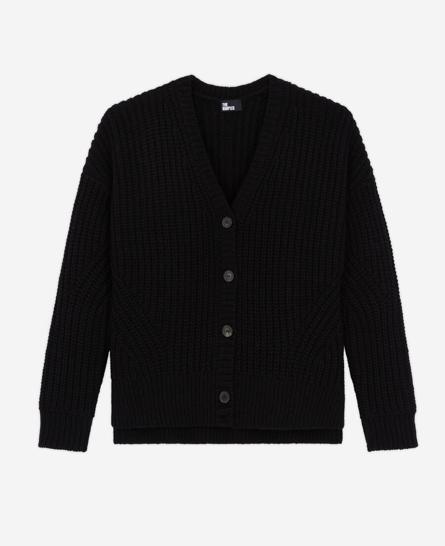 cardigan en laine noir