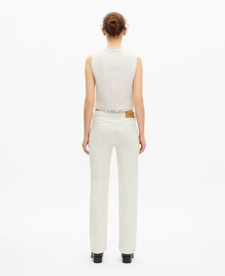 The Kooples WOMEN ECRU ecru tweed top