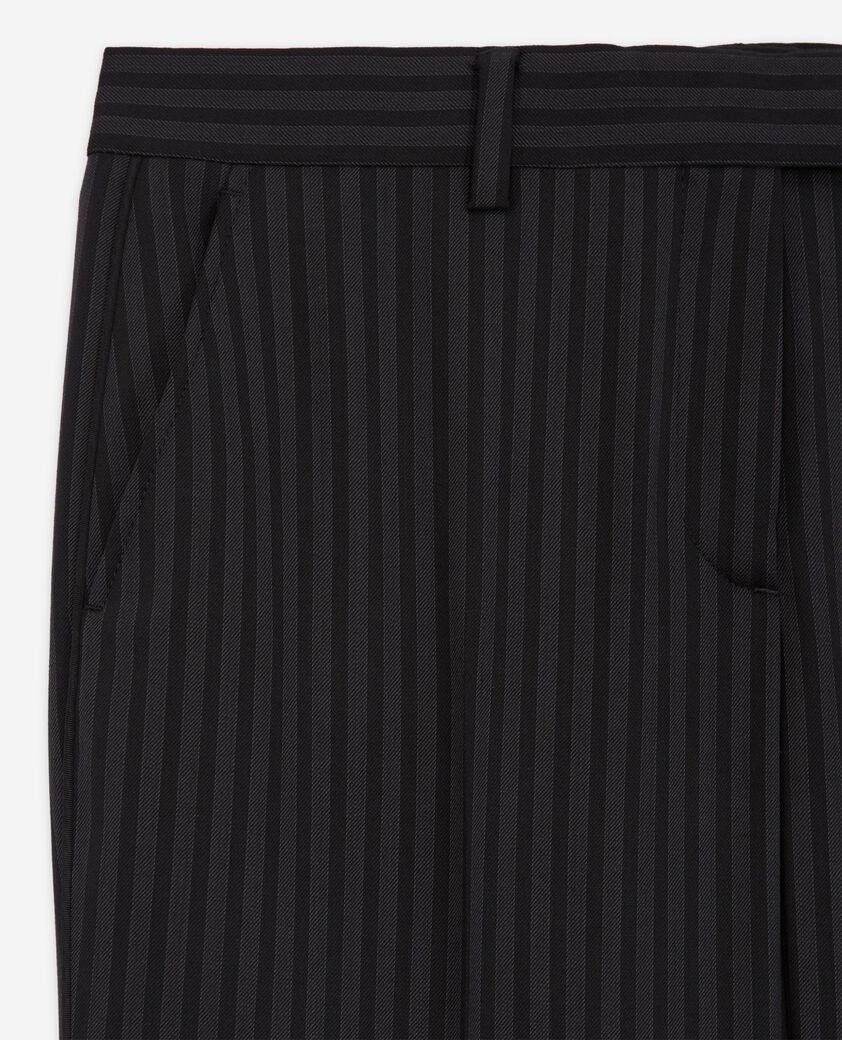 The Kooples WOMEN BLACK GREY striped wool suit pants