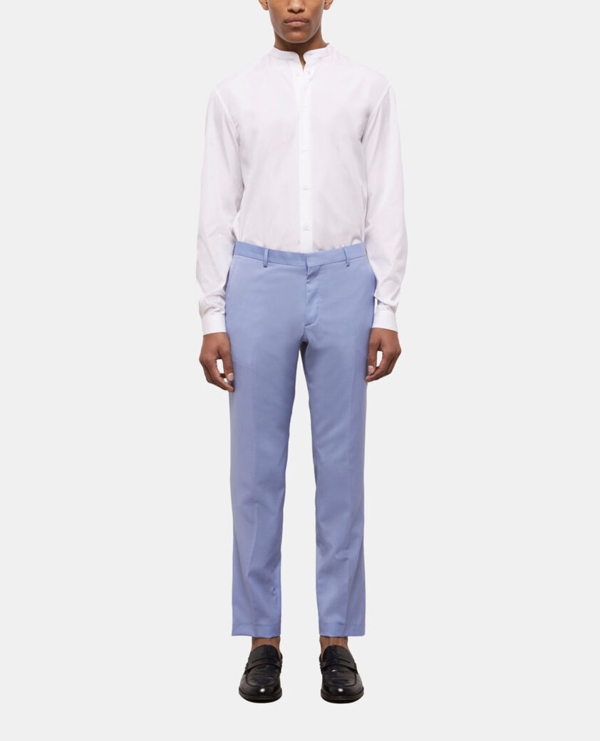 The Kooples HERREN LIGHT BLUE blaue fil-à-fil-anzughose aus wolle