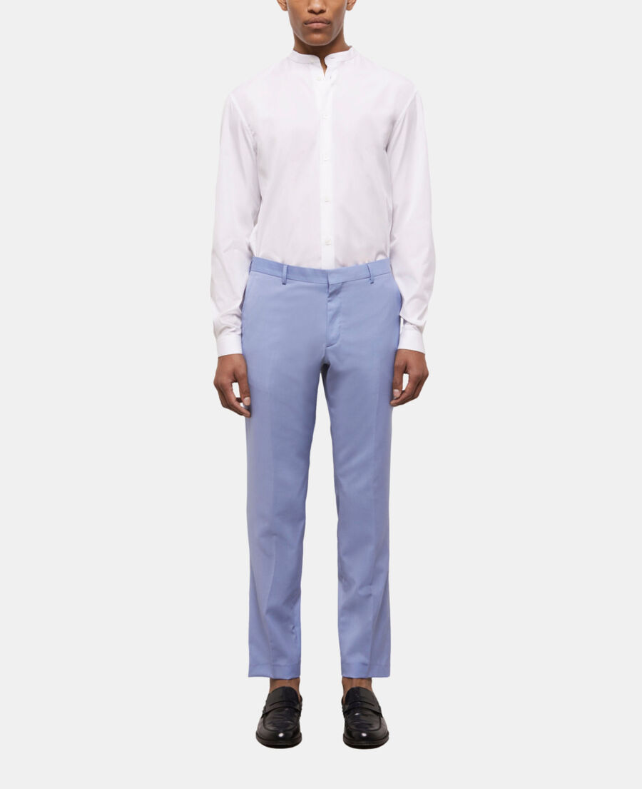 The Kooples HERREN LIGHT BLUE blaue fil-à-fil-anzughose aus wolle