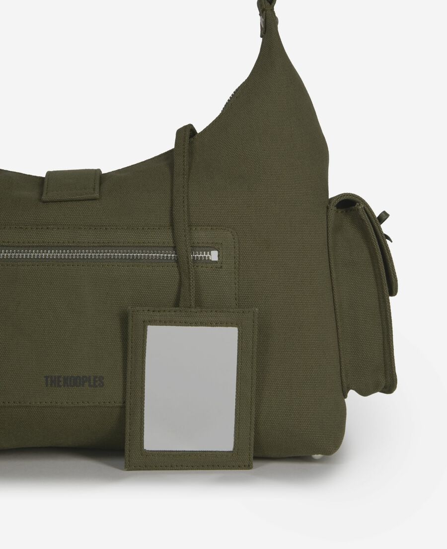 The Kooples WOMEN KAKI amelia xl bag in khaki canvas