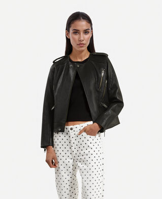 The Kooples MUJER BLACK chaqueta piel negra