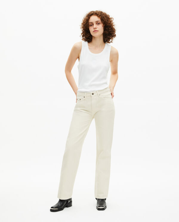The Kooples FEMME ECRU jean droit écru