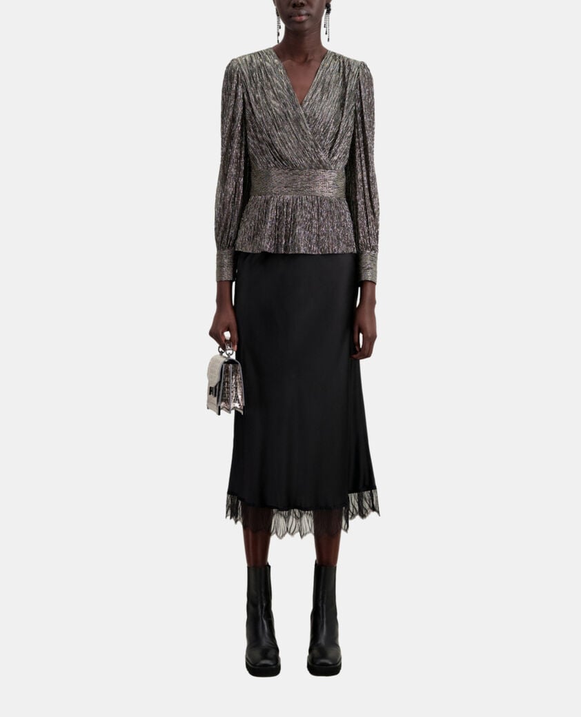 The Kooples FEMME SILVER top argenté