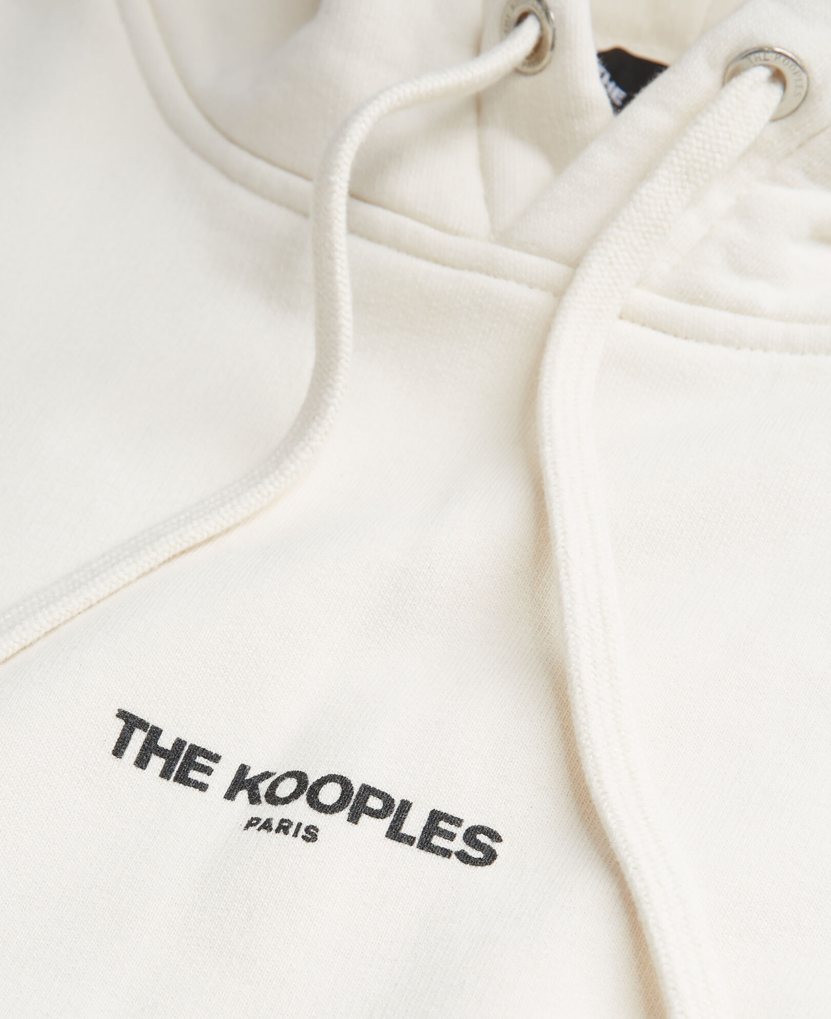 The Kooples MEN OFF WHITE black logo hoodie
