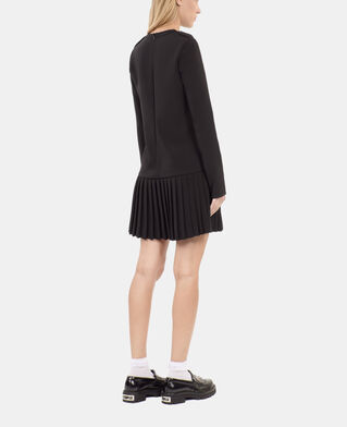 The Kooples DAMEN BLACK schwarzes kurzes faltenkleid