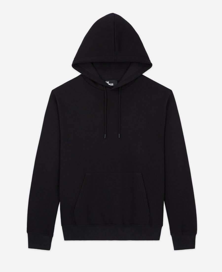 sweatshirt logo strass noir