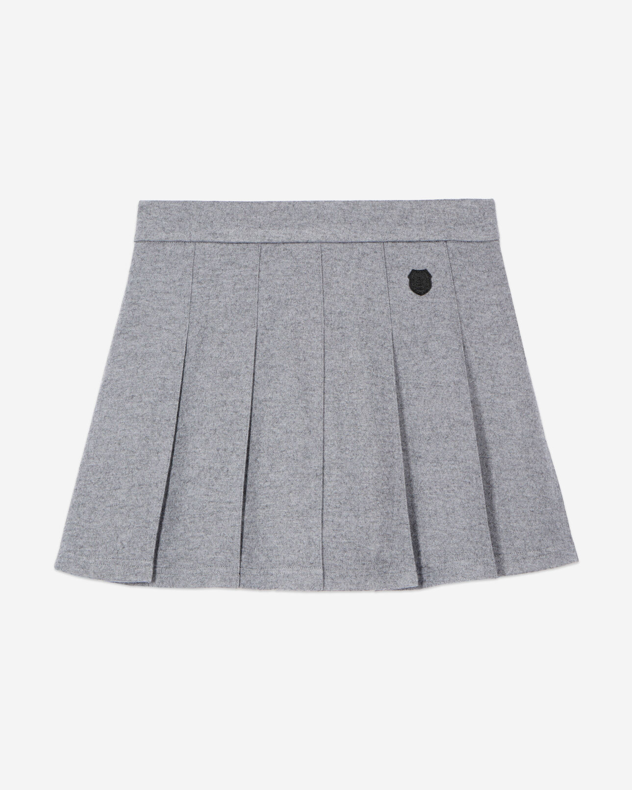 The Kooples FEMME GREY MELANGE jupe courte plissée grise