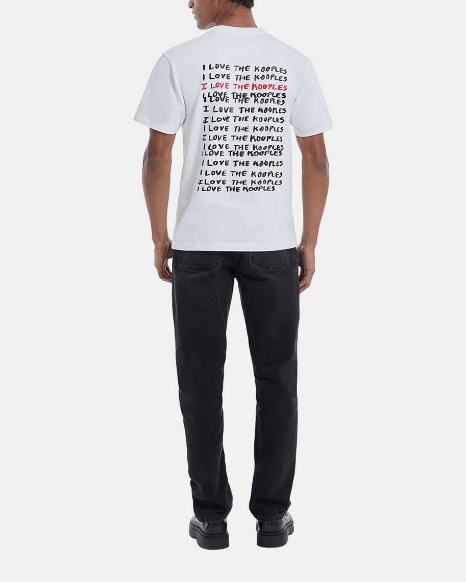 T-shirt blanc coton Love The Kooples, WHITE, hi-res image number null