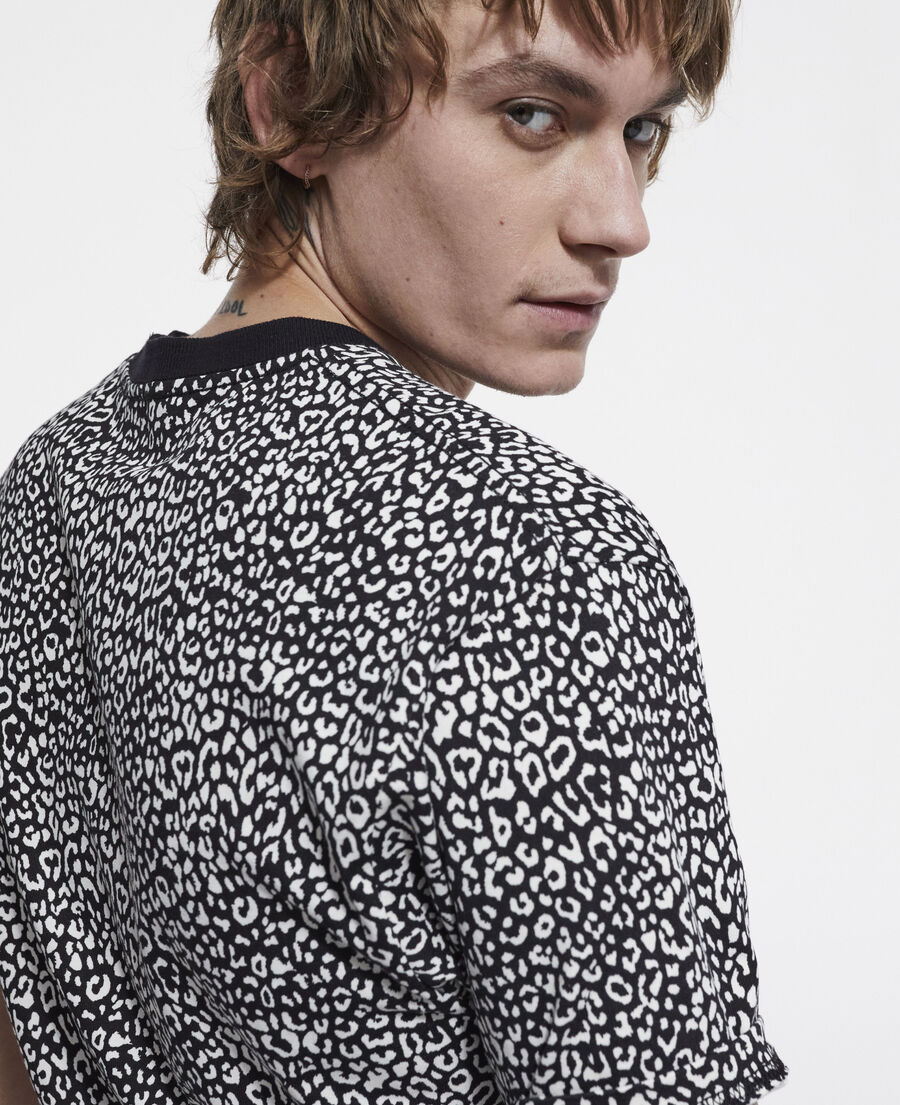 black leopard print t-shirt