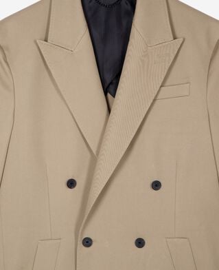 The Kooples HOMME SAND veste longue crois&eacute;e beige