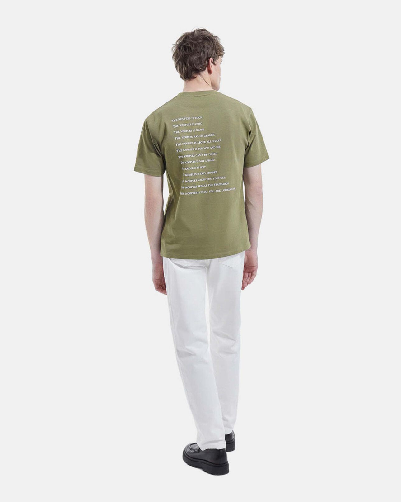 The Kooples HOMME KAKI t-shirt kaki coton imprimé what is