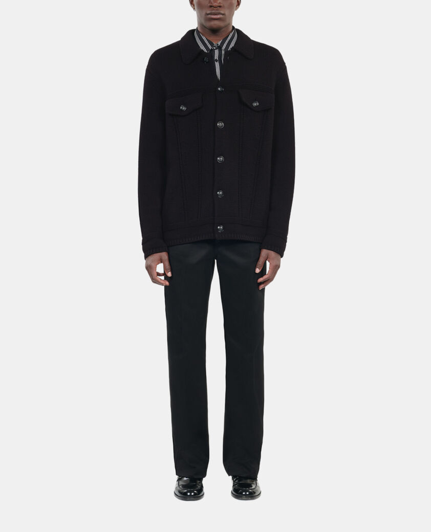 The Kooples HOMBRE BLACK c&aacute;rdigan lana negro