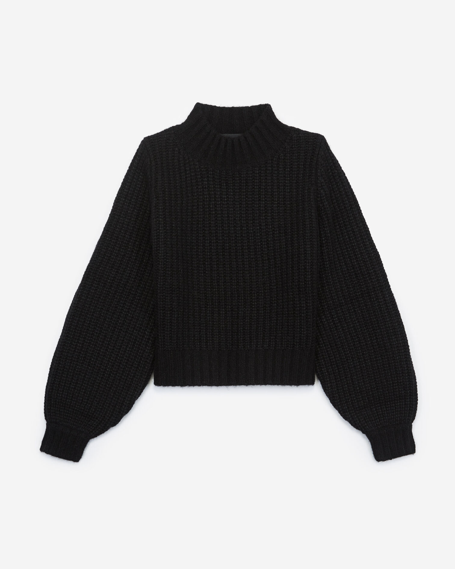 Chunky-knit wool and cashmere sweater, BLACK, hi-res image number null