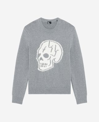 The Kooples HOMBRE ANTHRACITE MELANGE jersey calavera gris oscuro