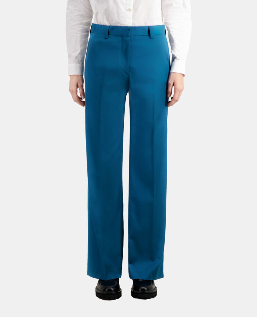 The Kooples MUJER DEEP BLUE pantal&oacute;n traje azul satinado
