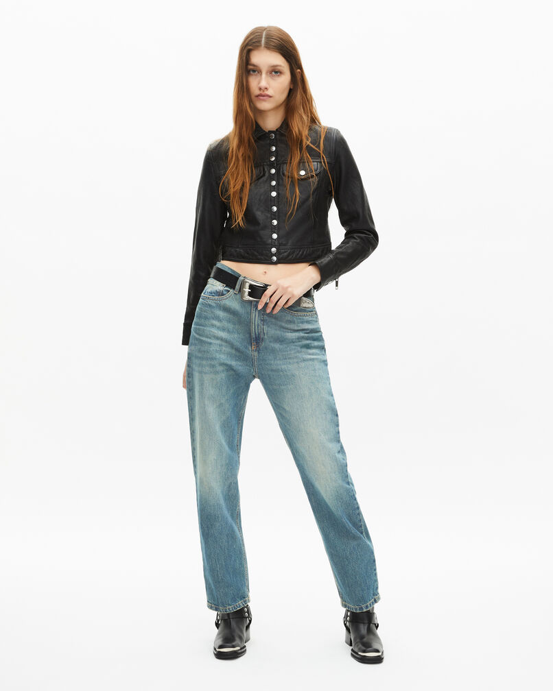 The Kooples WOMEN USED RAPIECE boyfriend bleu jeans