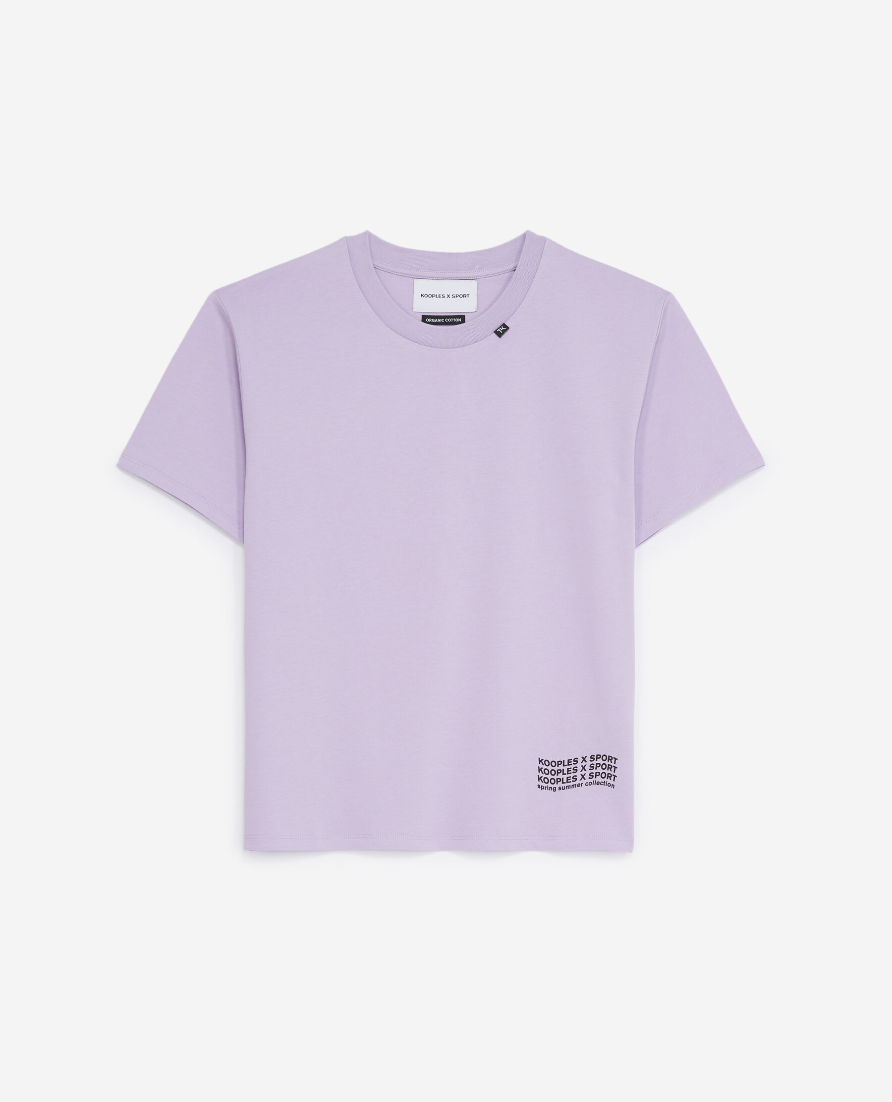 Light purple cotton T shirt with logo The Kooples