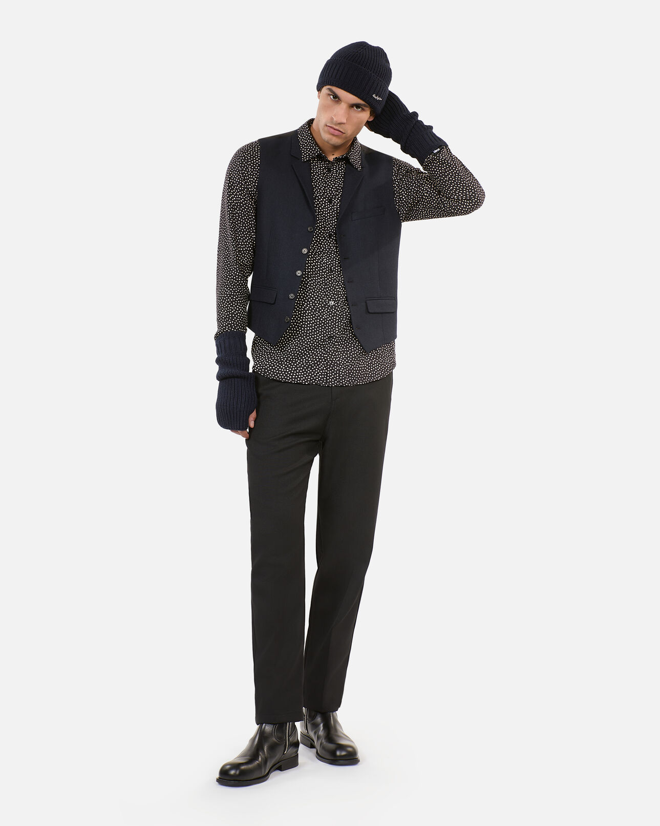 The Kooples MIXTE DARK BLUE bonnet en laine bleu