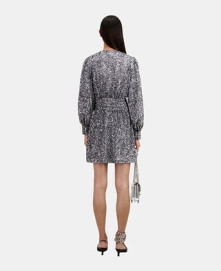 The Kooples FEMME SILVER robe courte argentée à sequins