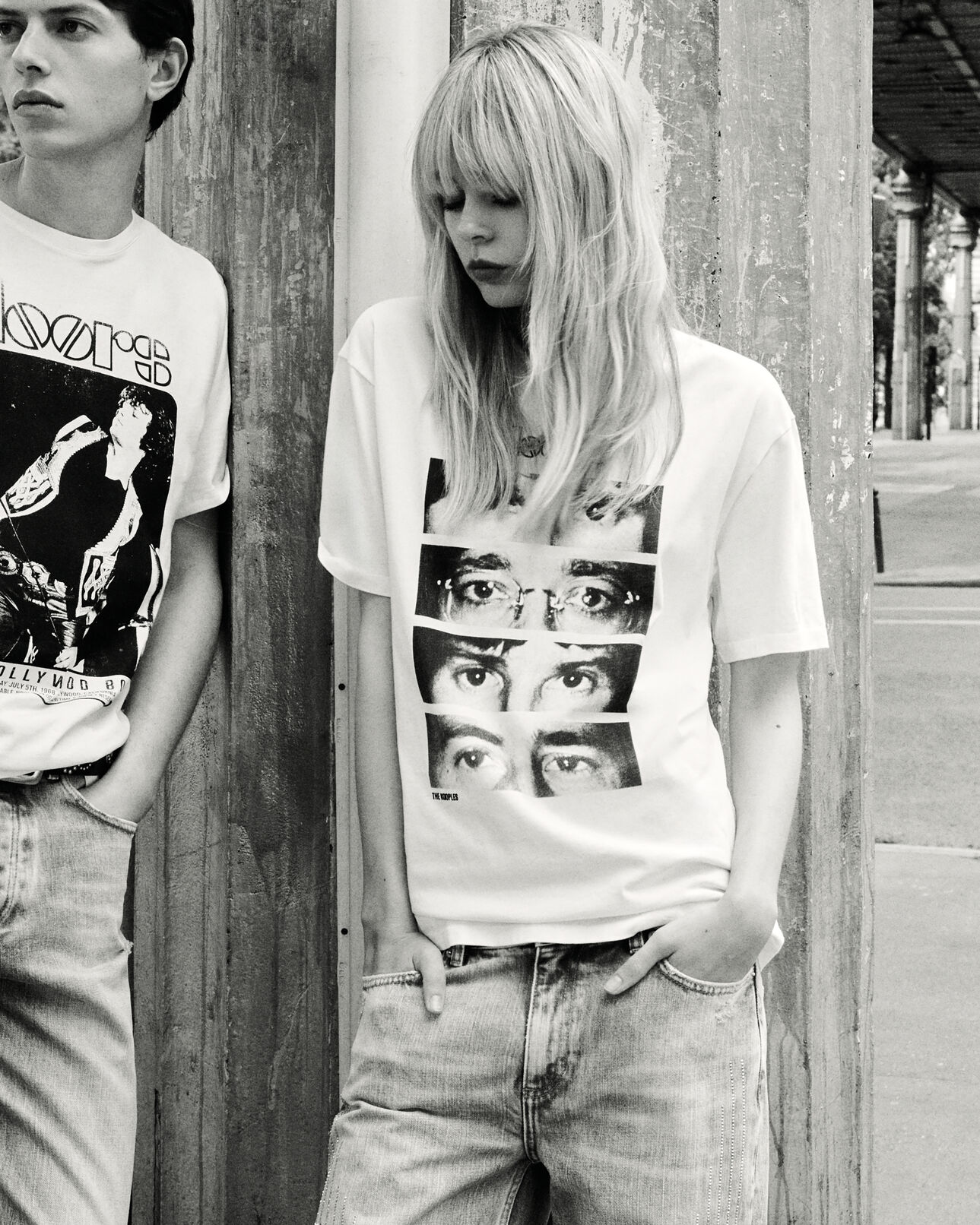 The Kooples MIXED ECRU the doors x the kooples ecru t-shirt