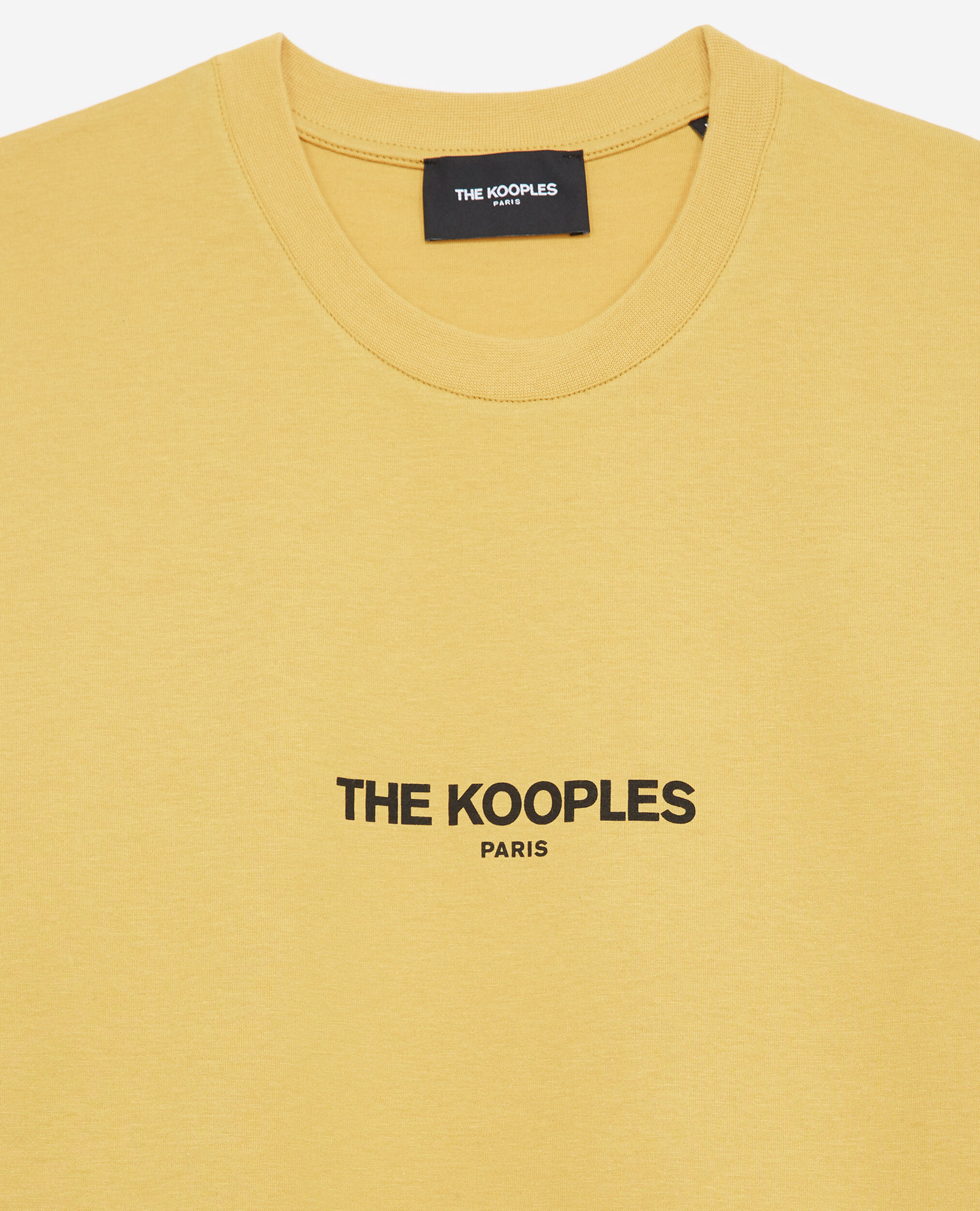 T-shirt jaune coton à logo The Kooples, YELLOW, hi-res image number null