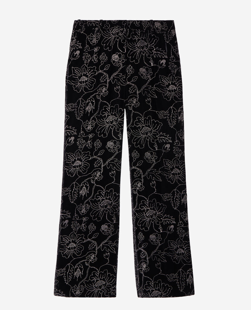 The Kooples WOMEN BLACK black velvet suit trousers