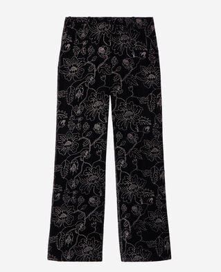 The Kooples WOMEN BLACK black velvet suit trousers