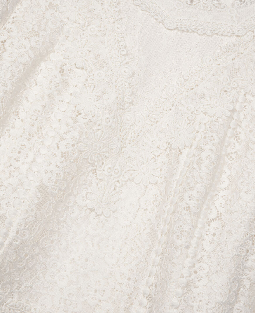 The Kooples FEMME ECRU top en dentelle écru