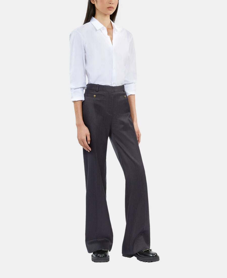 The Kooples WOMEN NAVY navy blue suit trousers