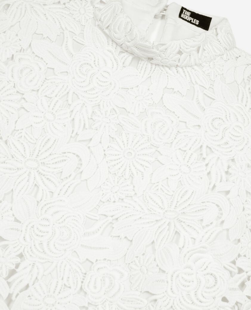 The Kooples F ECRU ecru floral lace top