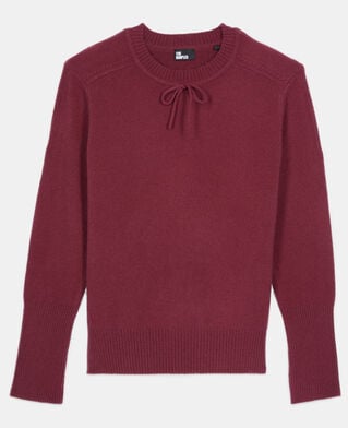 The Kooples F AUBERGINE burgundy cashmere sweater