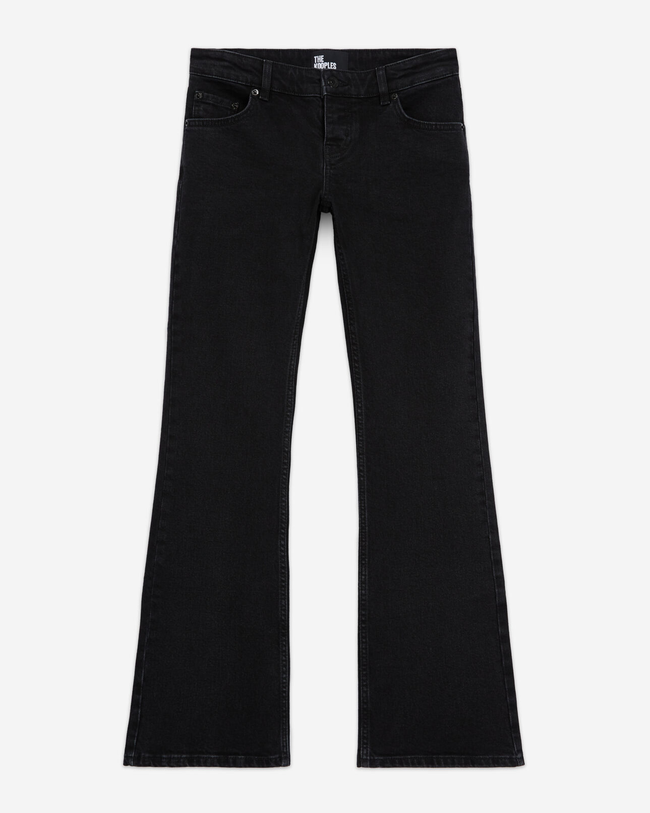 The Kooples FEMME BLACK WASHED jean bootcut noir
