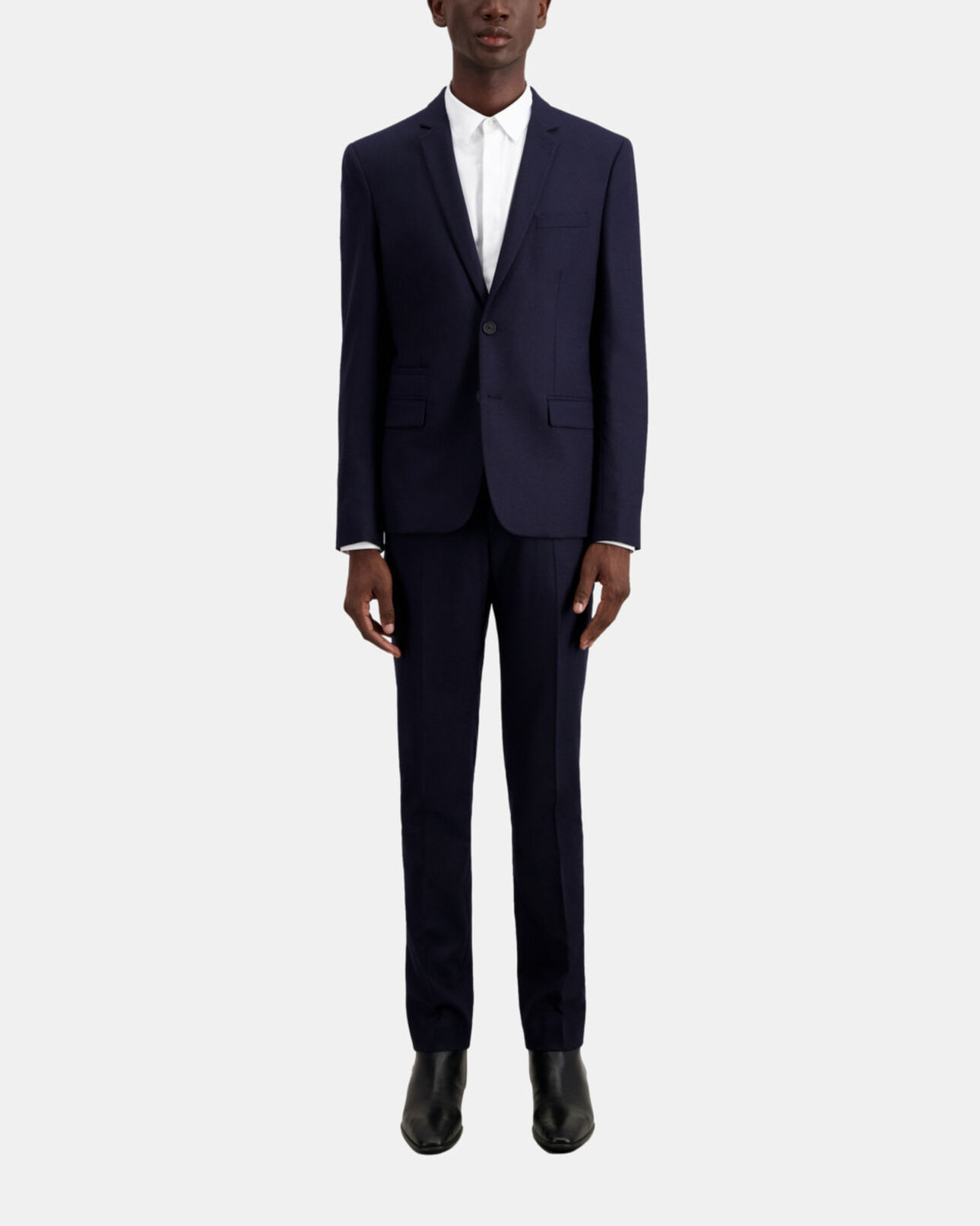 The Kooples HOMME NAVY veste de costume bleu marine en flanelle