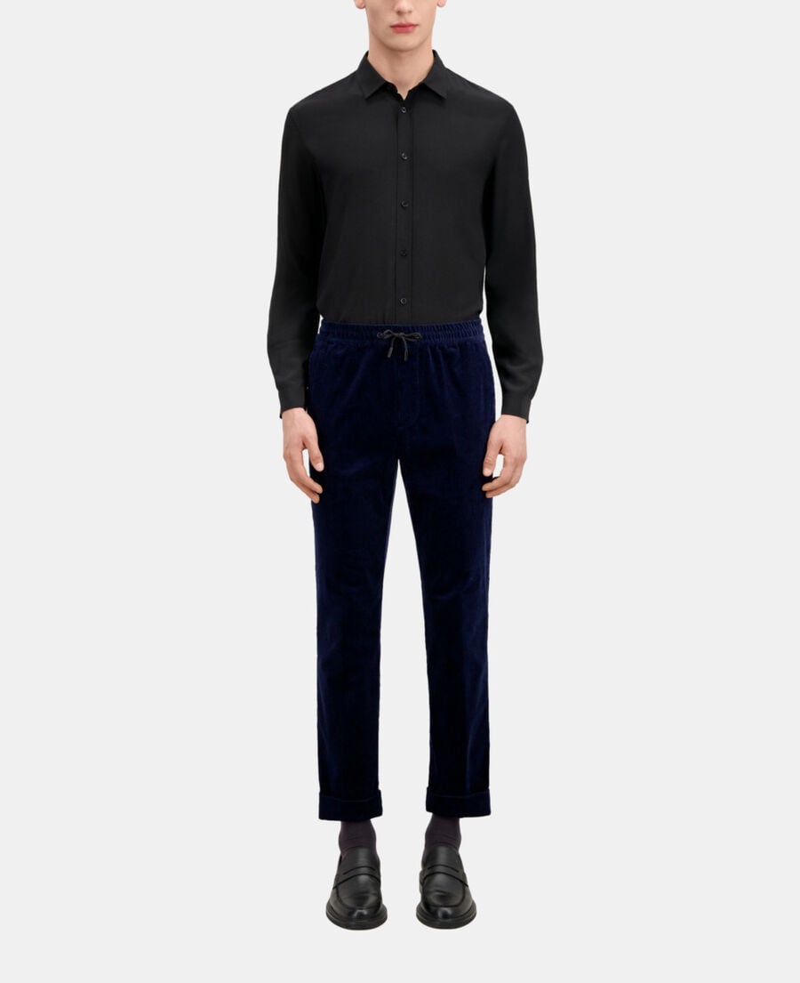The Kooples MEN NAVY navy blue corduroy trousers