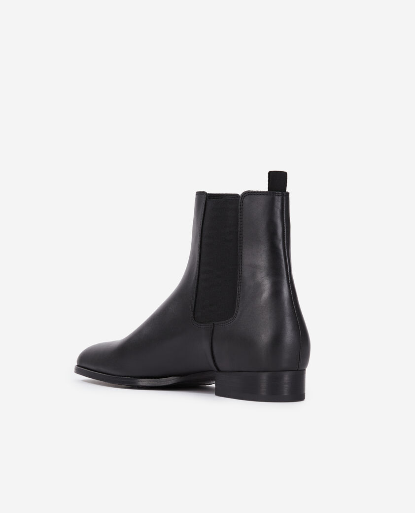 The Kooples MEN BLACK black leather chelsea boots