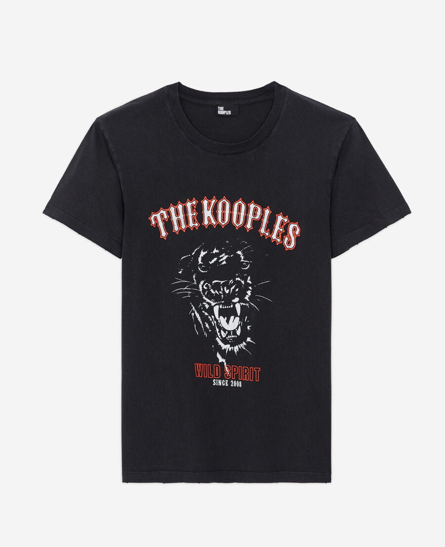t-shirt sérigraphié noir