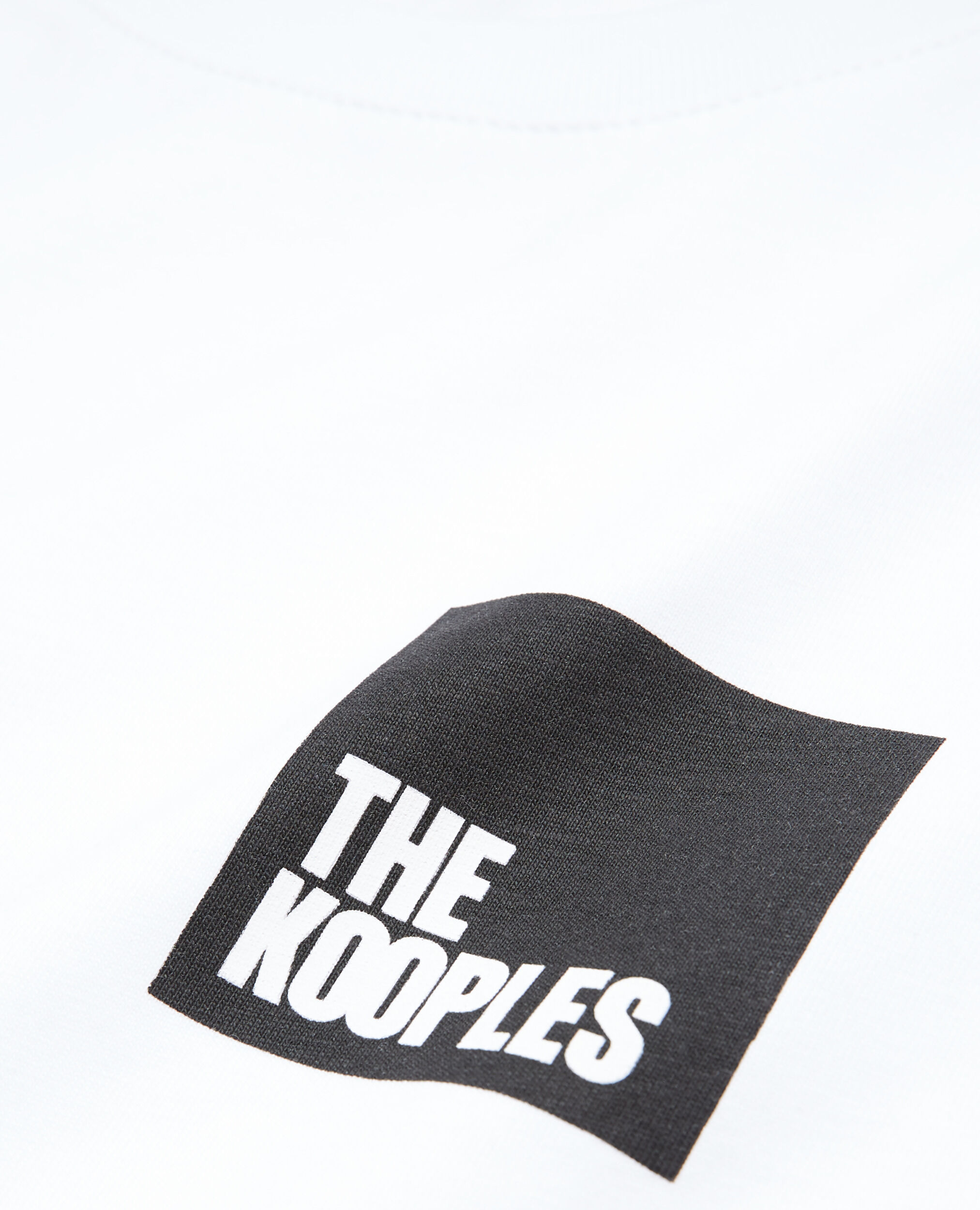 White T-shirt with The Kooples logo, SNOW WHITE, hi-res image number null