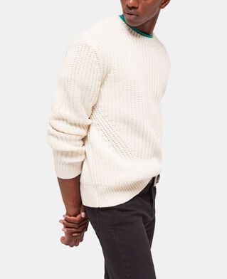 The Kooples MEN ECRU ecru knit sweater