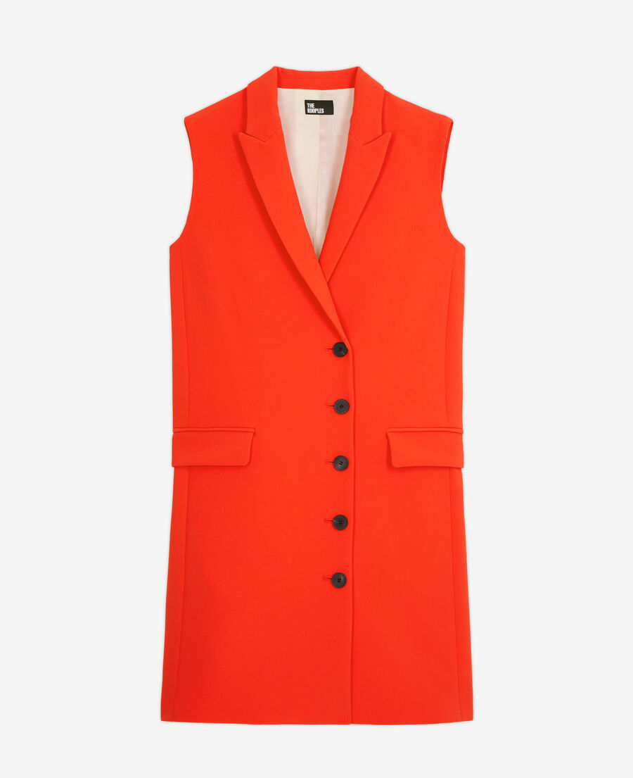 robe type tailleur courte orange