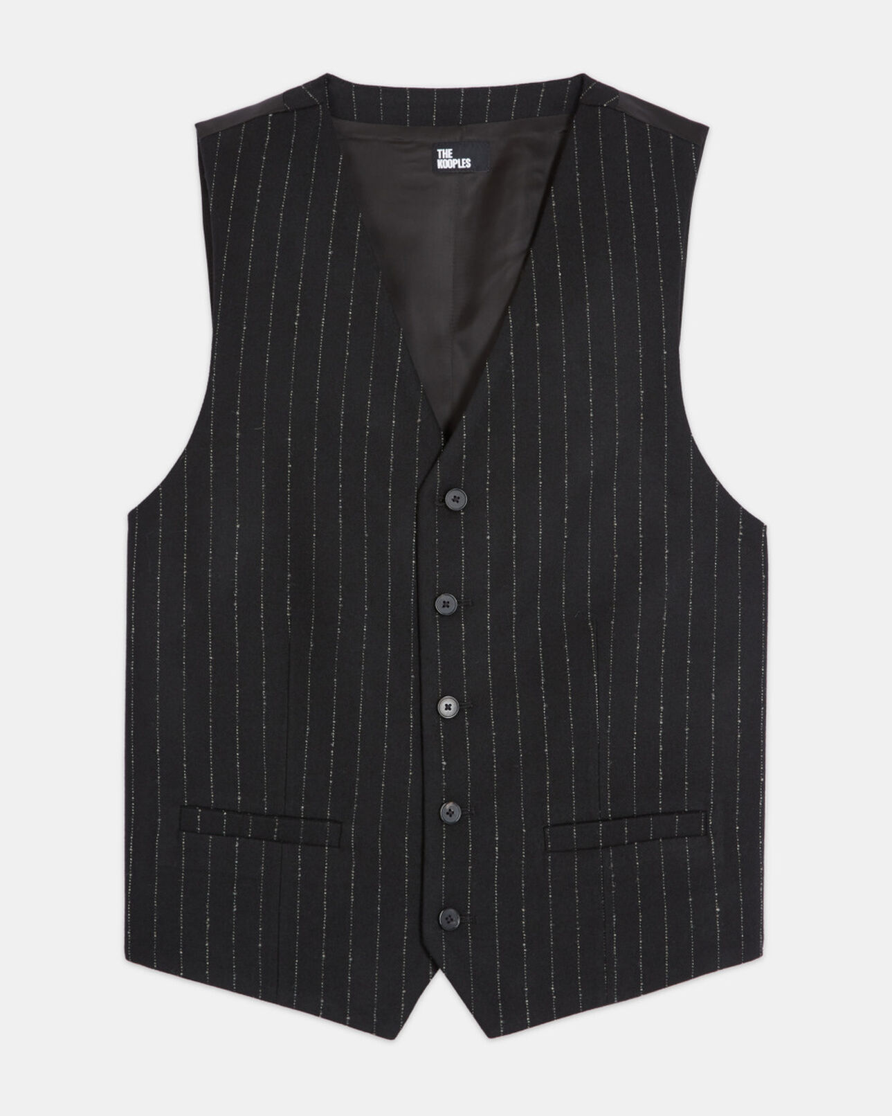 The Kooples H BLACK WHITE striped suit vest