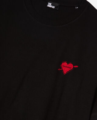 The Kooples HOMME BLACK t-shirt avec flocage coeur noir