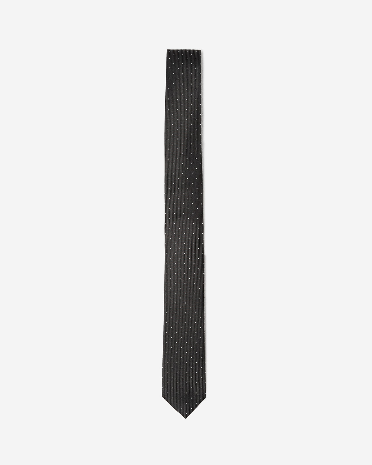 The Kooples HOMME BLACK cravate fine noire micro-pois