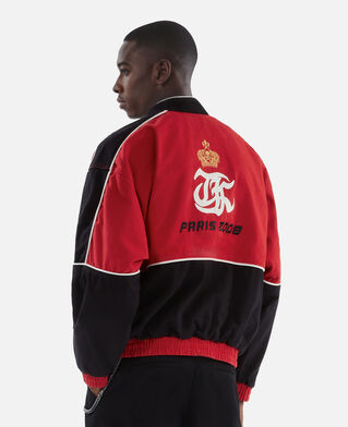The Kooples MEN BLACK - RED black and red racing jacket